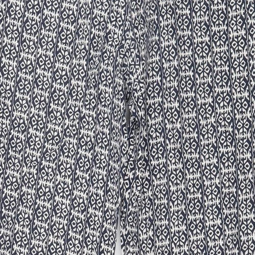 Katherine Barclay Womens Blue Geometric  Trousers  Size 14 L25 in