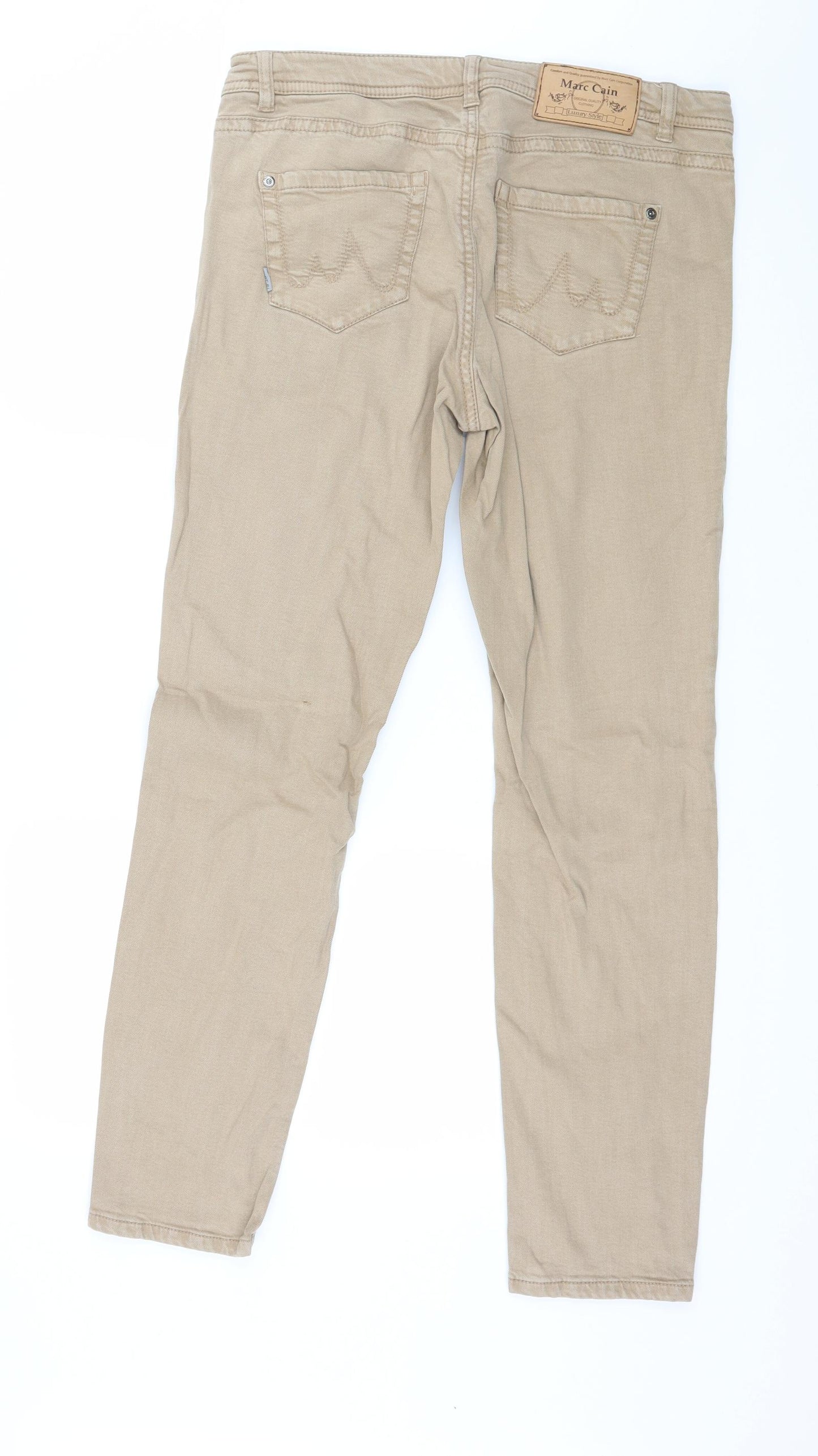 Marc Cain Mens Brown  Denim Straight Jeans Size 34 in L29 in