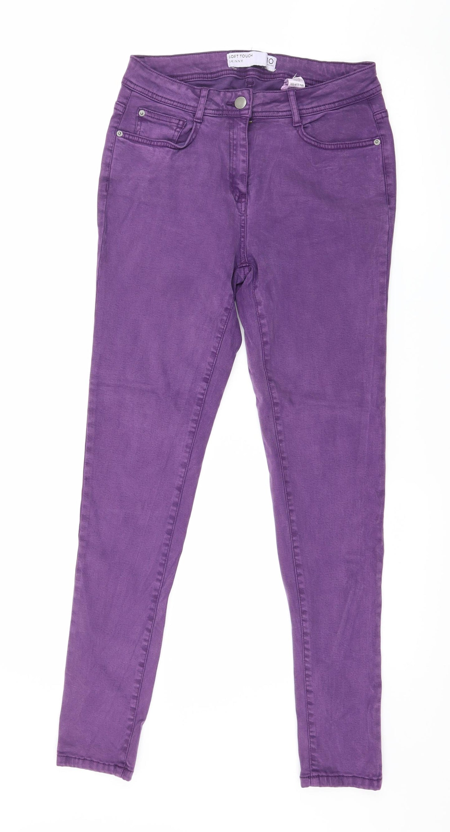 NEX Womens Purple  Denim Skinny Jeans Size 10 L28 in