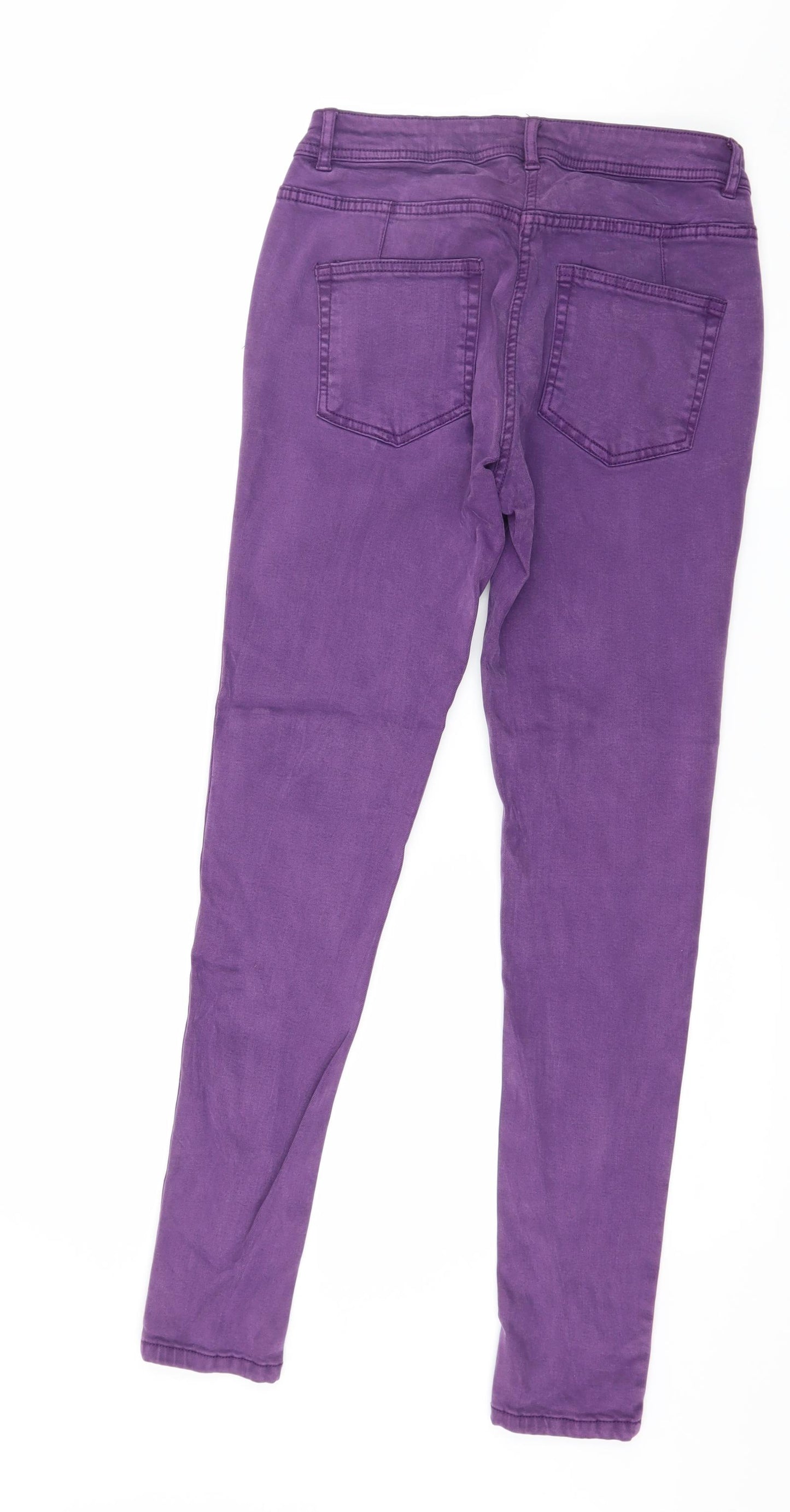 NEX Womens Purple  Denim Skinny Jeans Size 10 L28 in