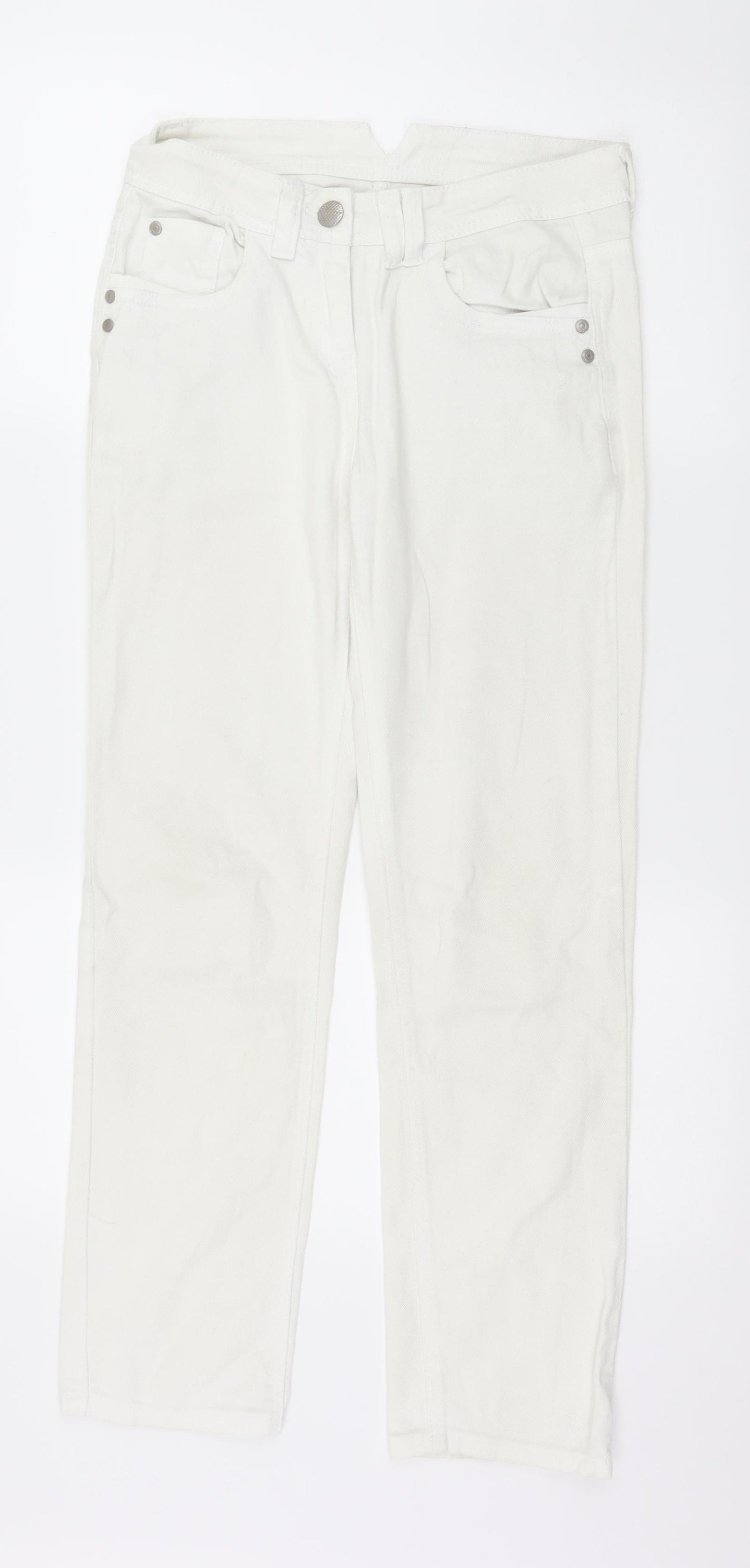 TU Womens White  Denim Straight Jeans Size 8 L27 in
