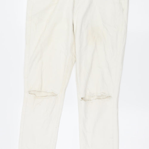 Rut & Circle Womens White  Denim Skinny Jeans Size 16 L29 in