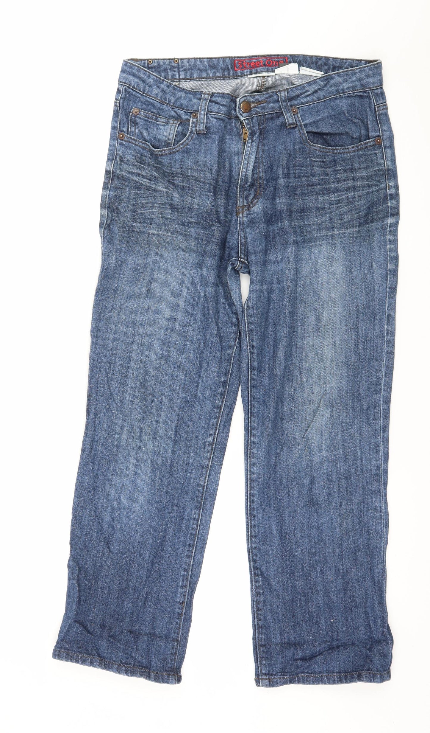 Street One Womens Blue  Denim Straight Jeans Size 32 in L25 in