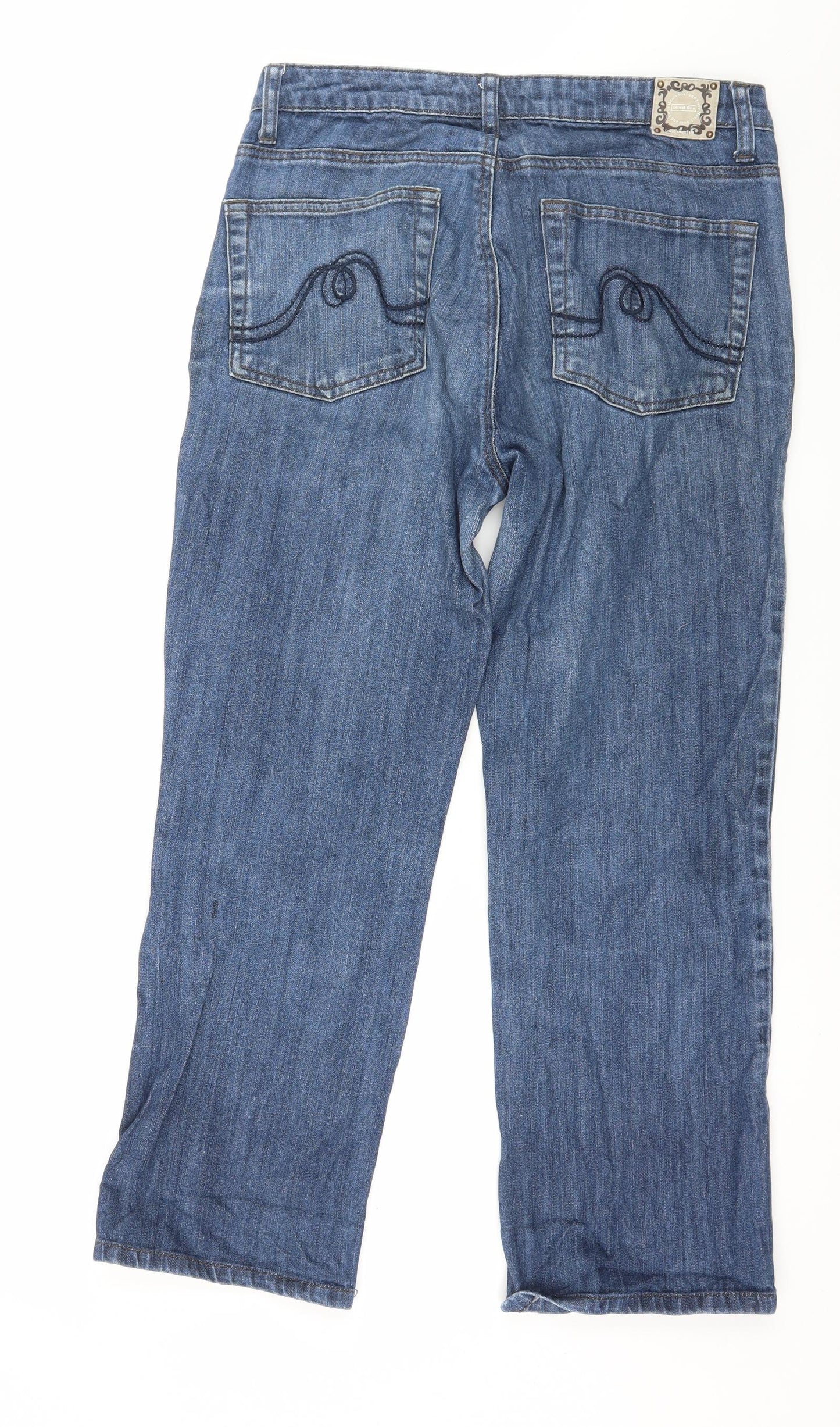 Street One Womens Blue  Denim Straight Jeans Size 32 in L25 in