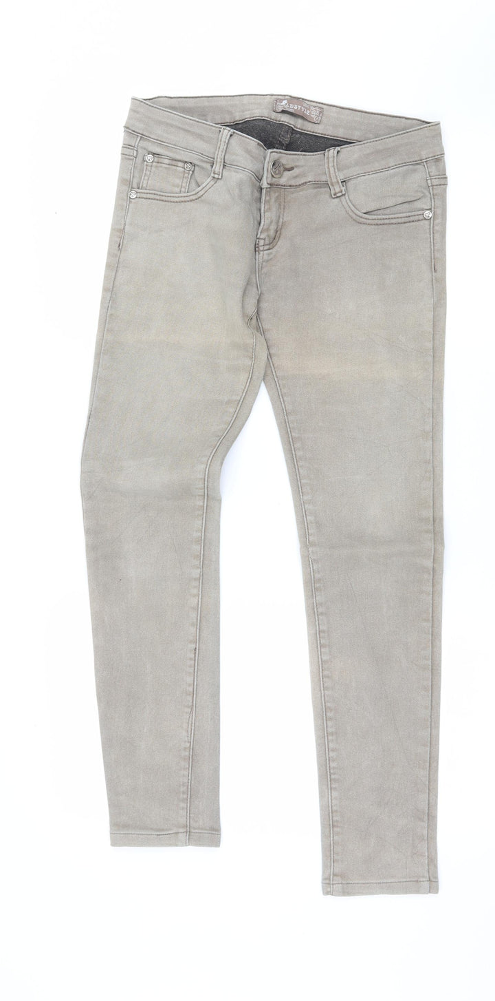 LD Style Womens Brown  Denim Skinny Jeans Size 10 L28 in
