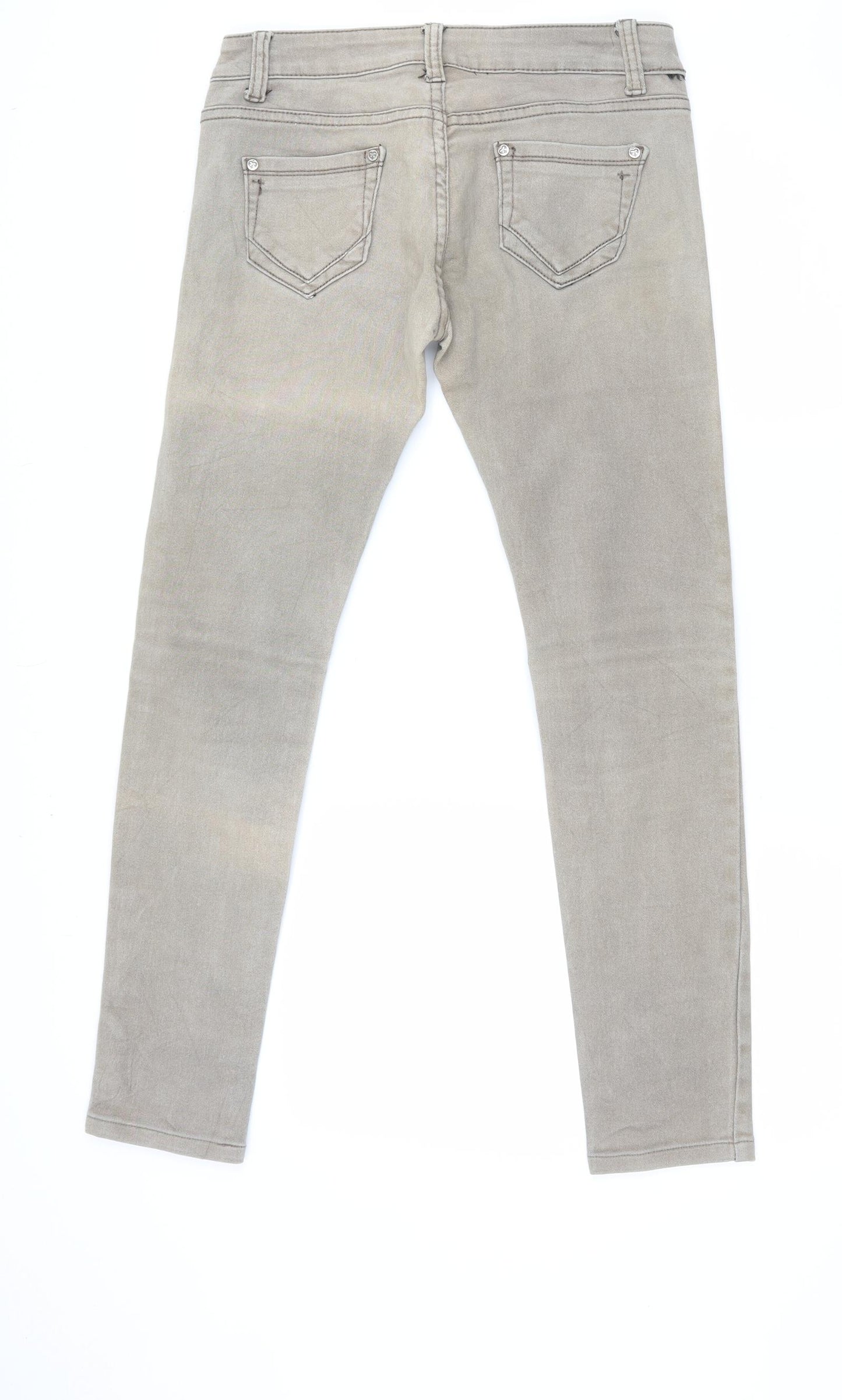 LD Style Womens Brown  Denim Skinny Jeans Size 10 L28 in