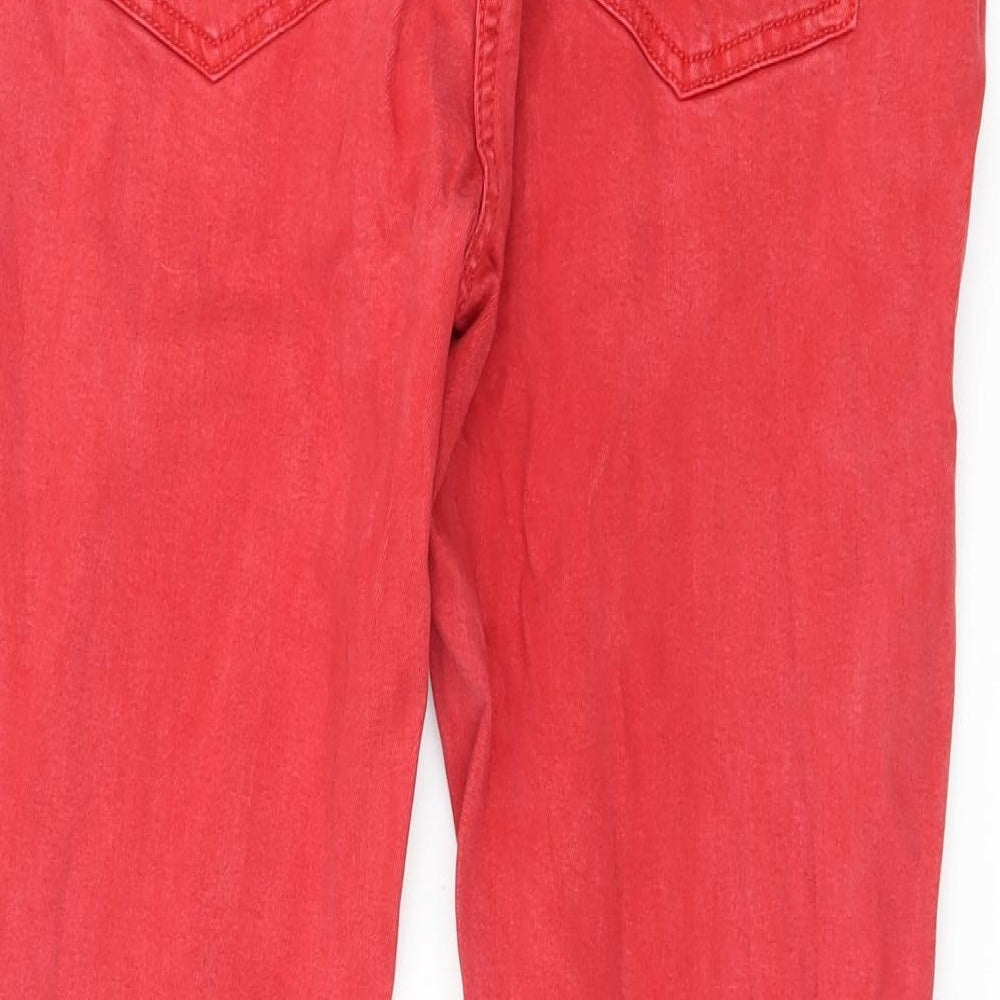 NEXT Womens Red  Denim Skinny Jeans Size 12 L28 in