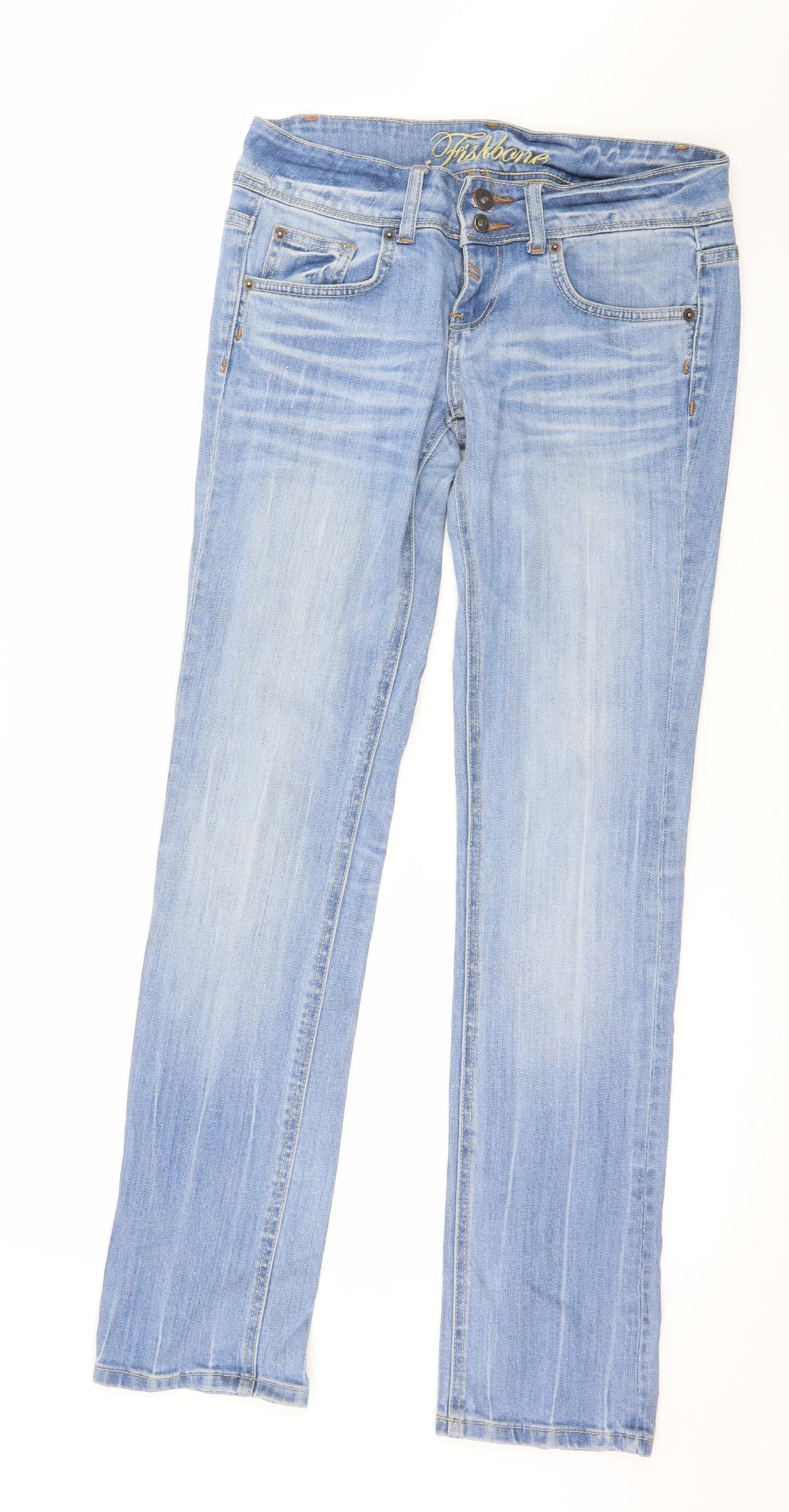 Fishbone Womens Blue  Denim Straight Jeans Size 28 in L32 in