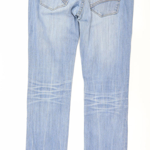 Fishbone Womens Blue  Denim Straight Jeans Size 28 in L32 in