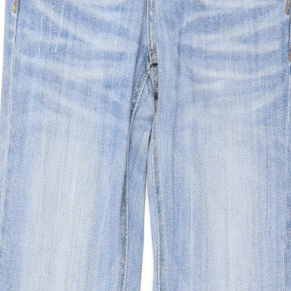 Fishbone Womens Blue  Denim Straight Jeans Size 28 in L32 in
