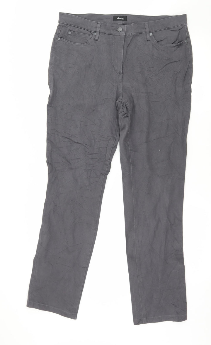Vianni Womens Grey Denim Skinny Jeans Size 36 in L30 in