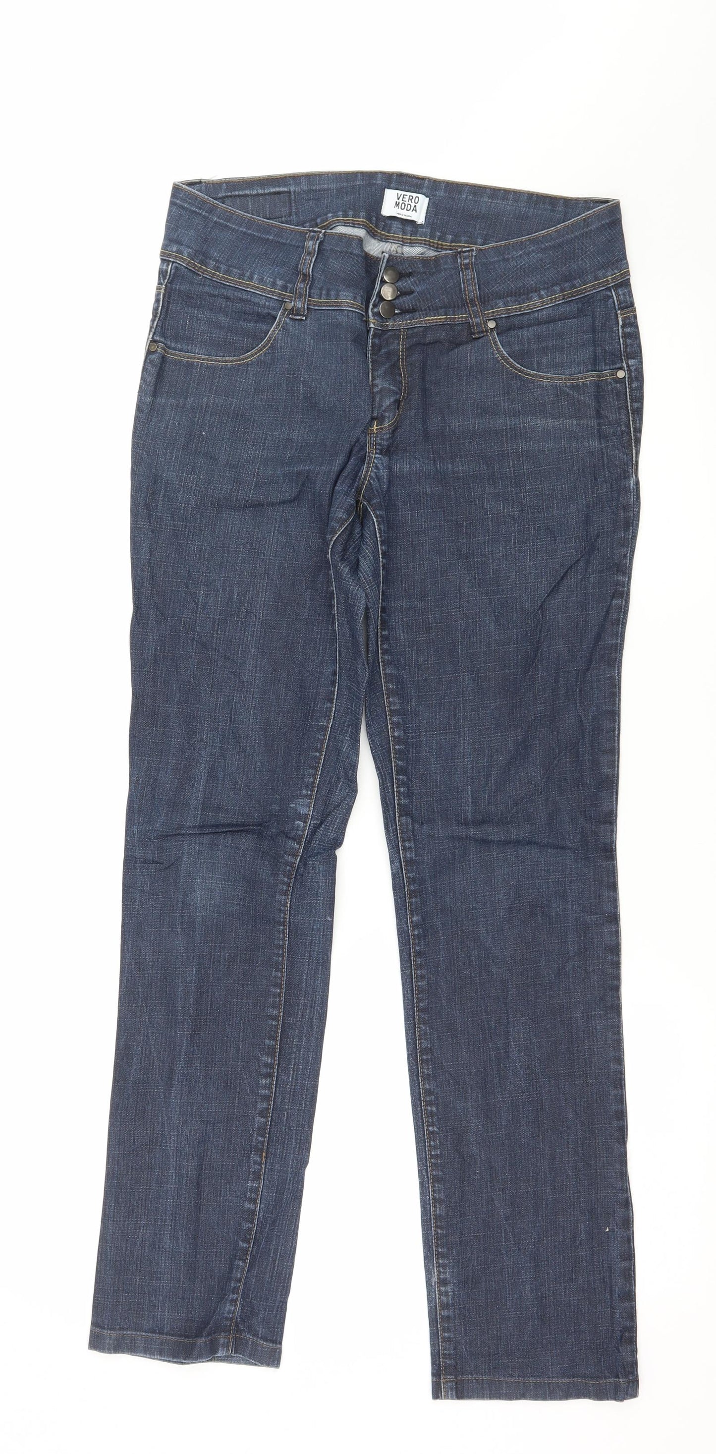VERO MODA Womens Blue  Denim Straight Jeans Size 32 in L29 in