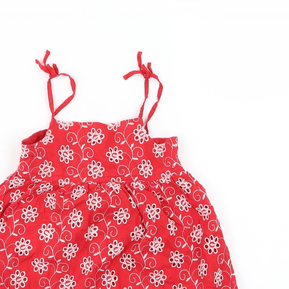 Gap Girls Red Floral  A-Line  Size 4 Years
