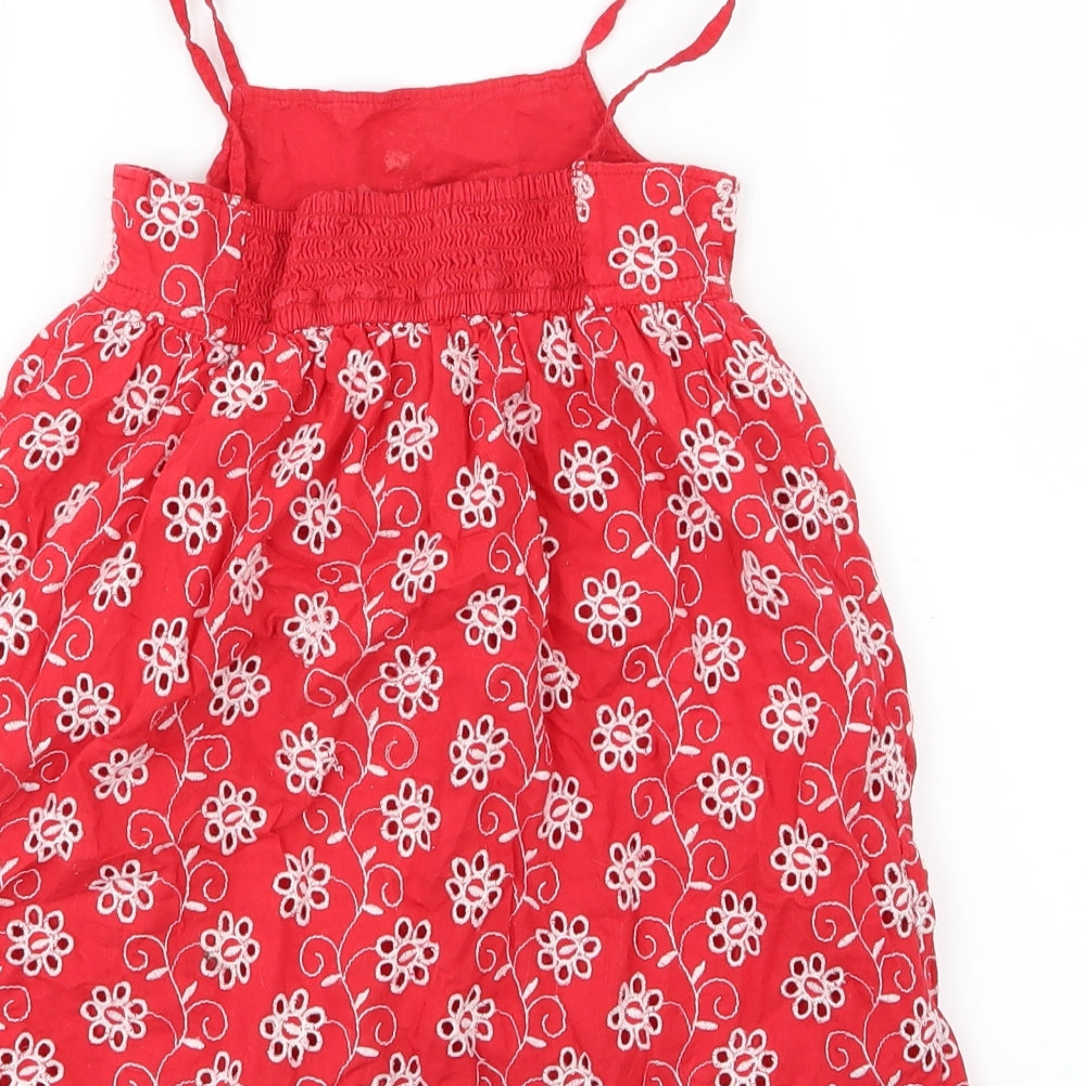 Gap Girls Red Floral  A-Line  Size 4 Years