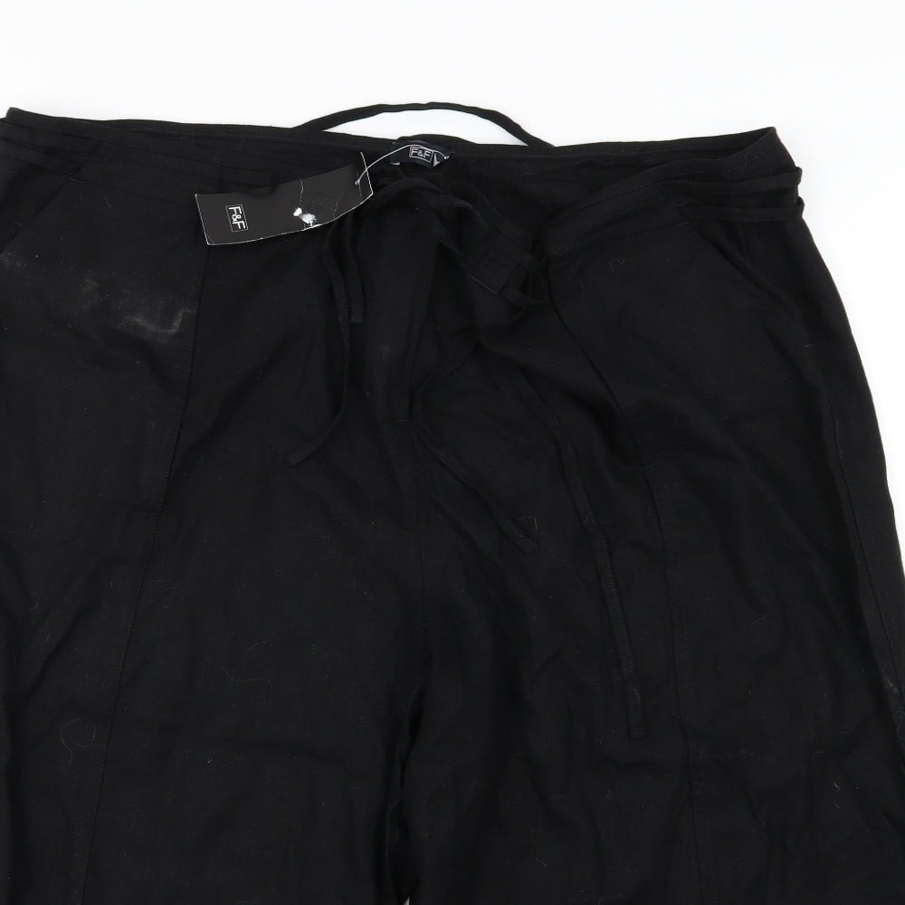 F&F Womens Black   Culotte Shorts Size 22