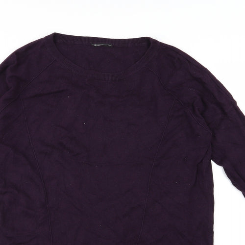 Warehouse Womens Purple  Knit Pullover Jumper Size 12