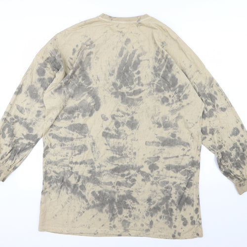 Misspap Womens Beige  Jersey Pullover Sweatshirt Size 12  - Acid Wash
