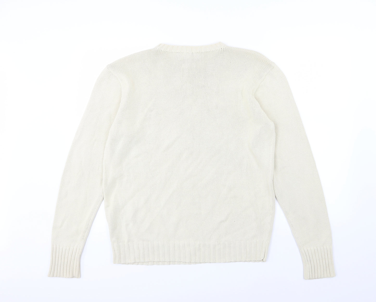 Polo Ralph Lauren Mens Beige  Knit Pullover Jumper Size M