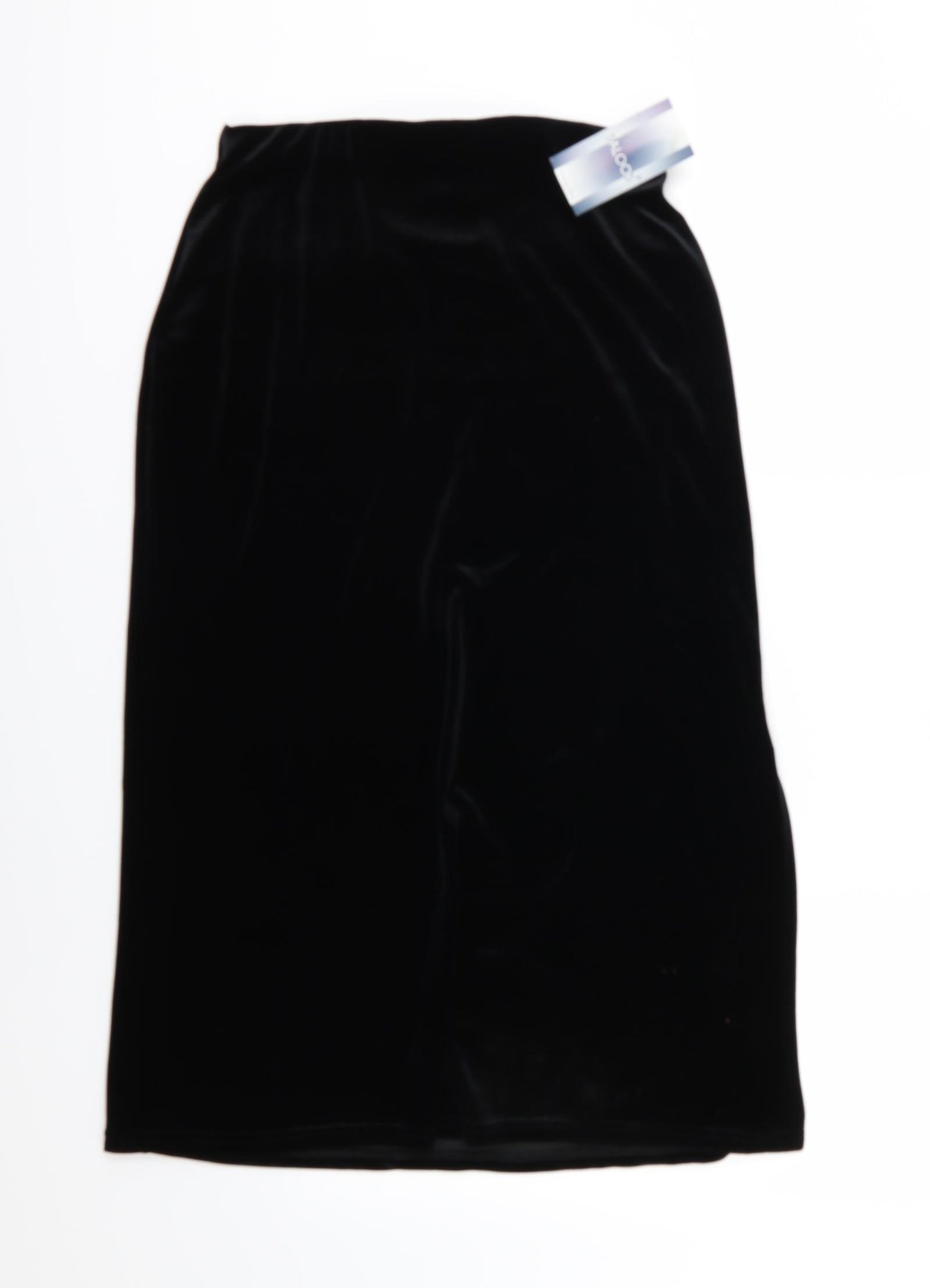 Saloos Womens Black  Velour A-Line Skirt Size 14