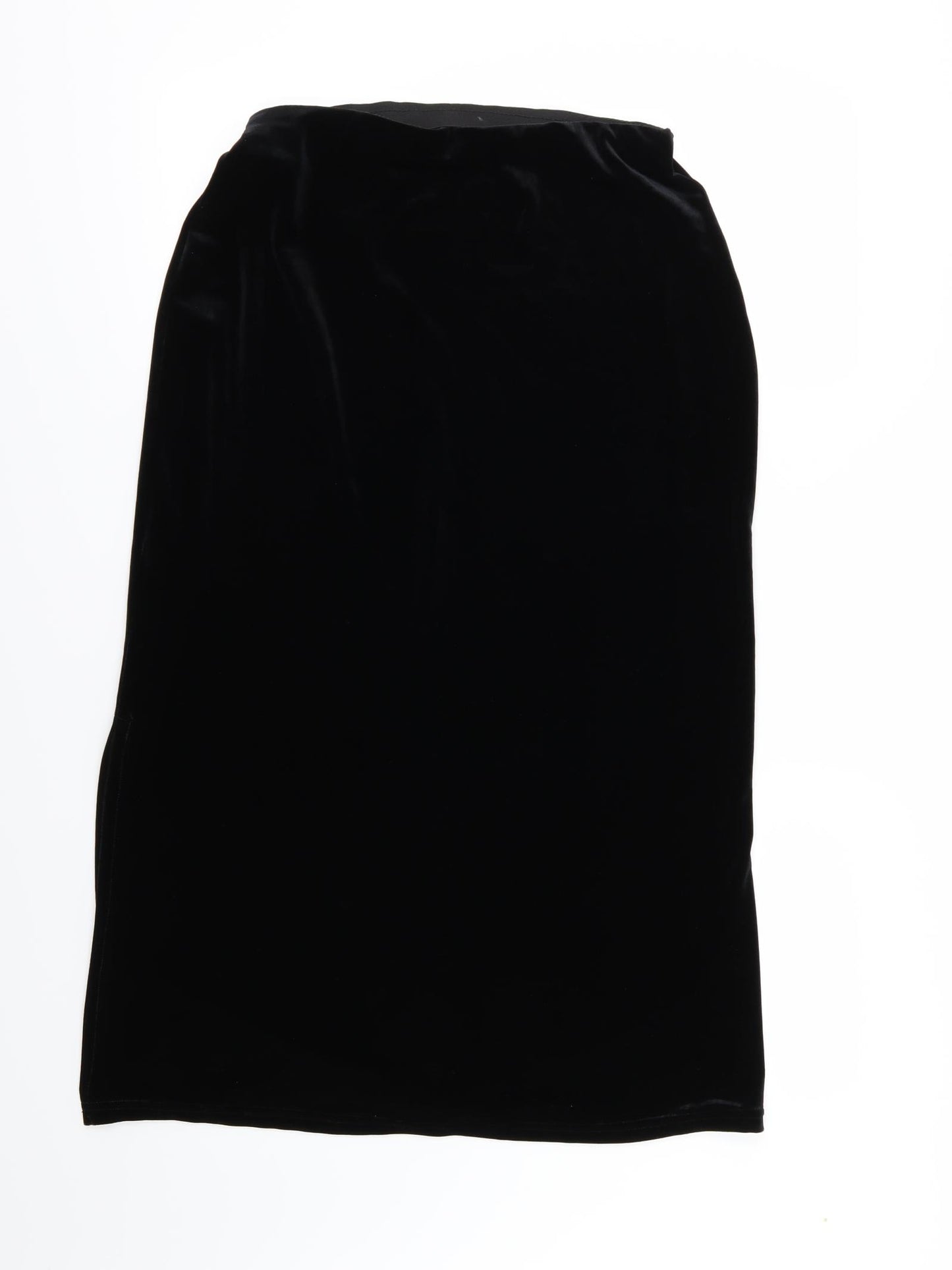 Saloos Womens Black  Velour A-Line Skirt Size 14