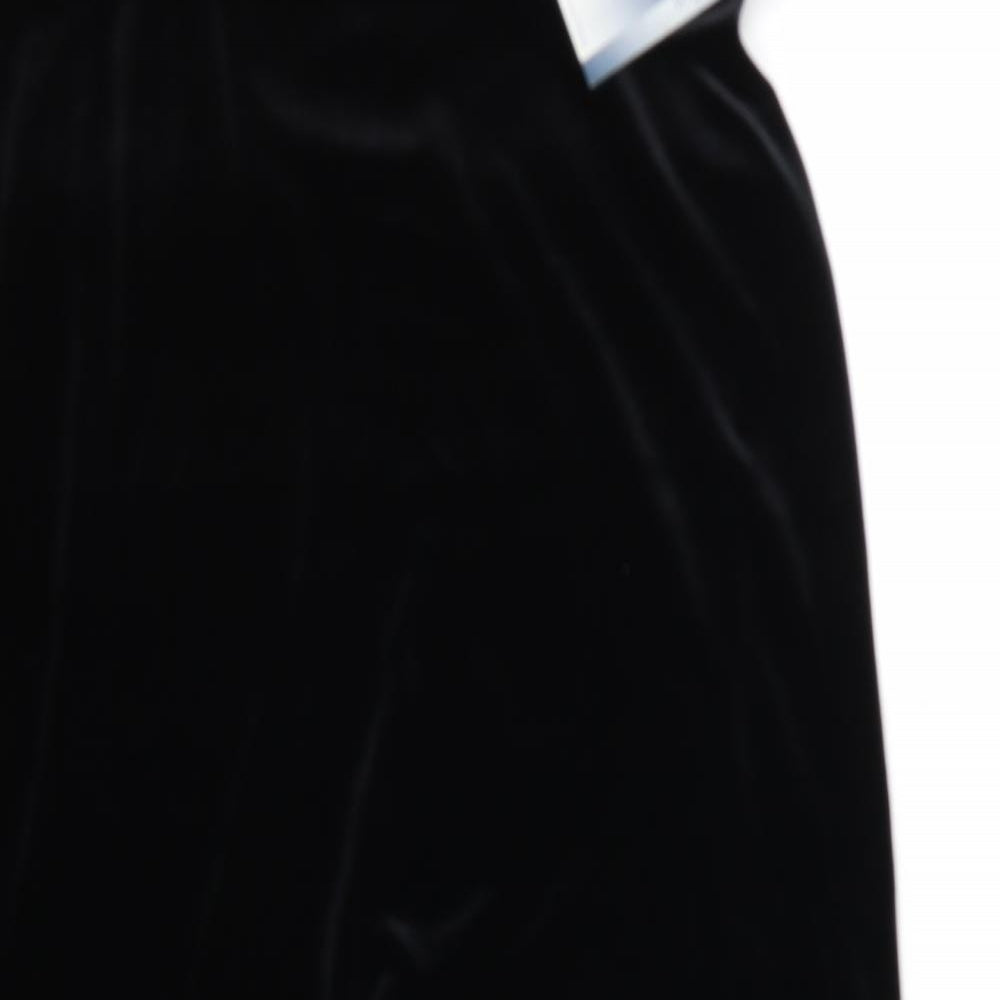 Saloos Womens Black  Velour A-Line Skirt Size 14
