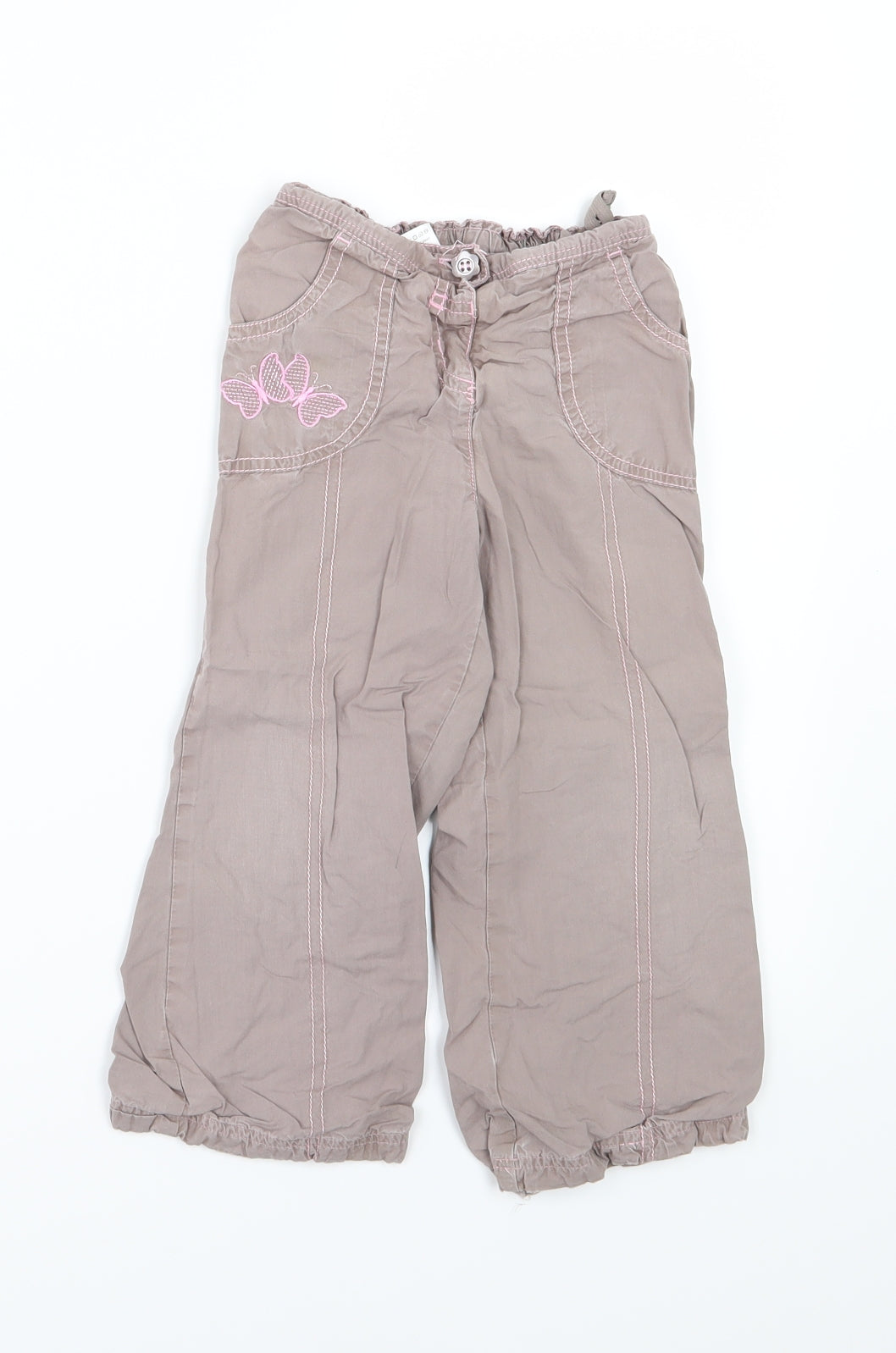 TU Girls Brown   Cargo Trousers Size 3-4 Years