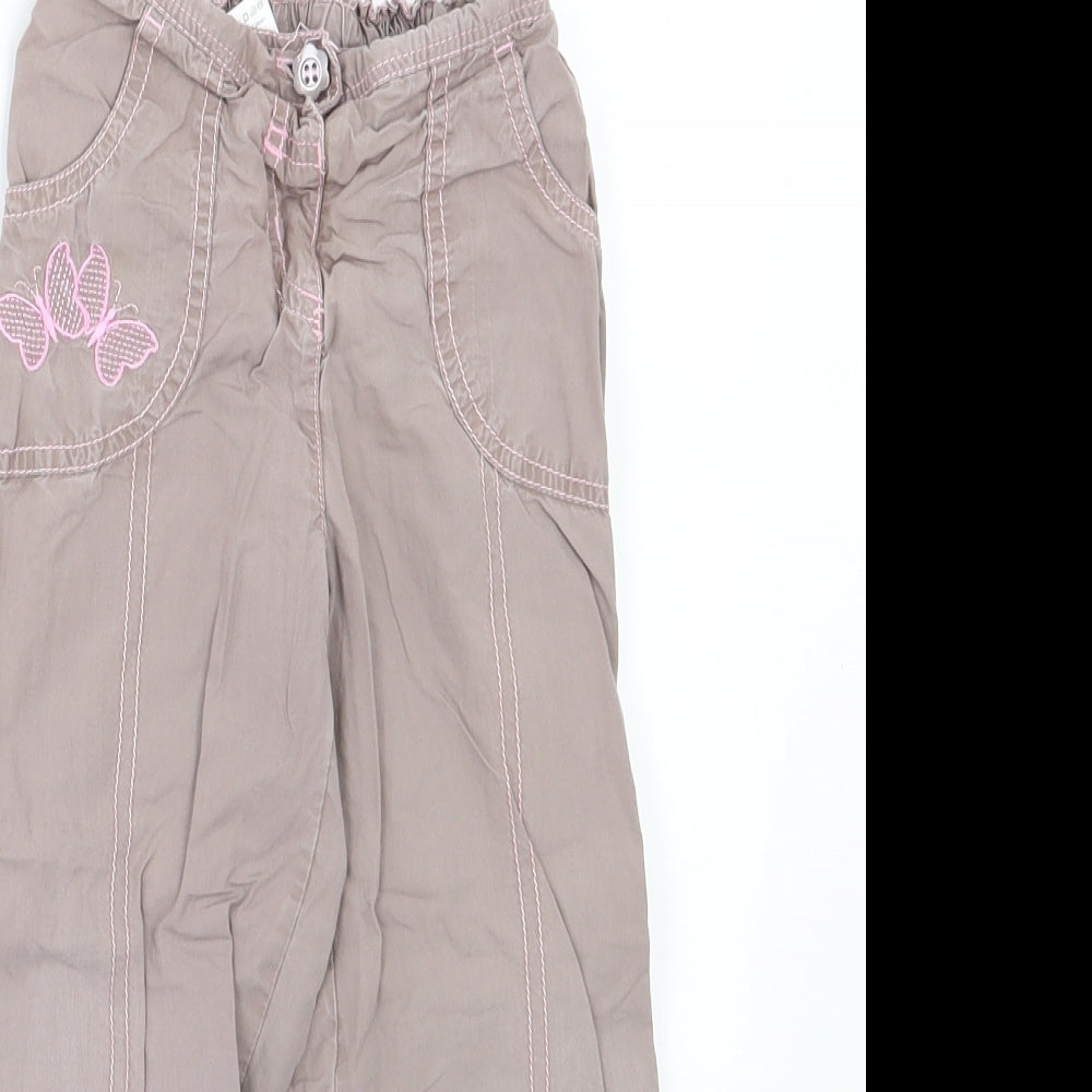 TU Girls Brown   Cargo Trousers Size 3-4 Years