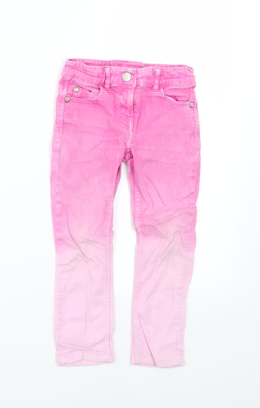Denim & Co. Girls Pink  Denim Skinny Jeans Size 3-4 Years