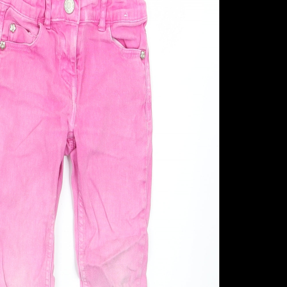 Denim & Co. Girls Pink  Denim Skinny Jeans Size 3-4 Years