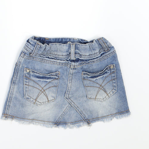 Denim & Co. Girls Blue  Denim A-Line Skirt Size 3-4 Years