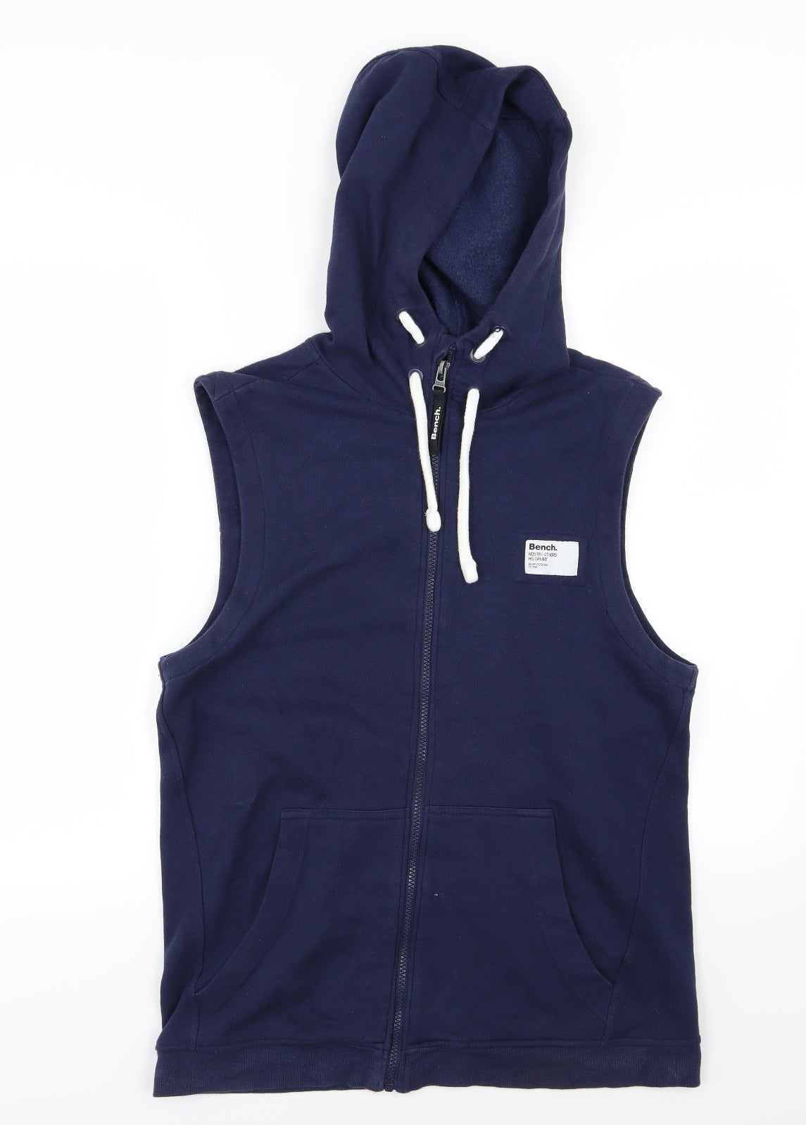 Bench Mens Blue  Jersey Full Zip Hoodie Size M
