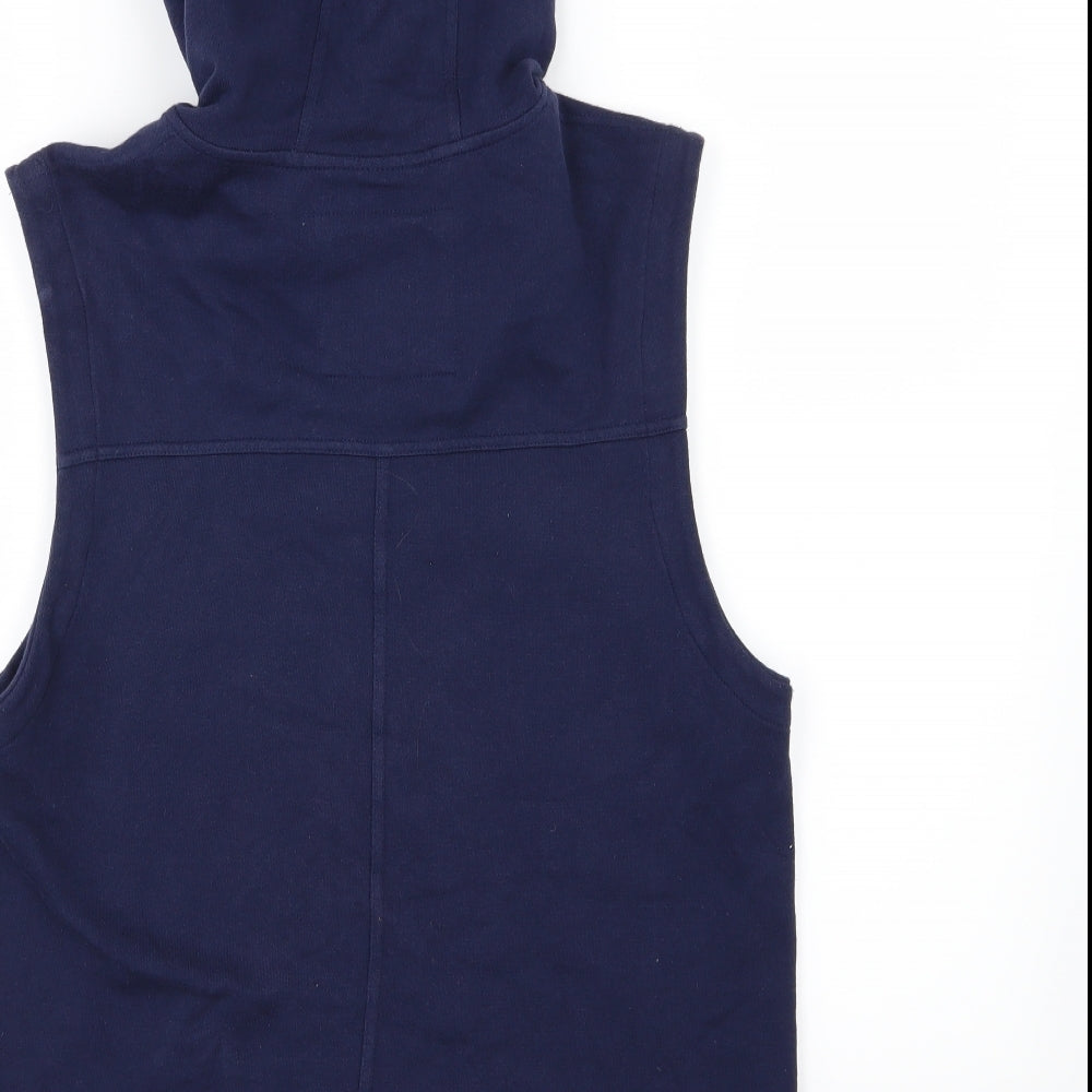 Bench Mens Blue  Jersey Full Zip Hoodie Size M