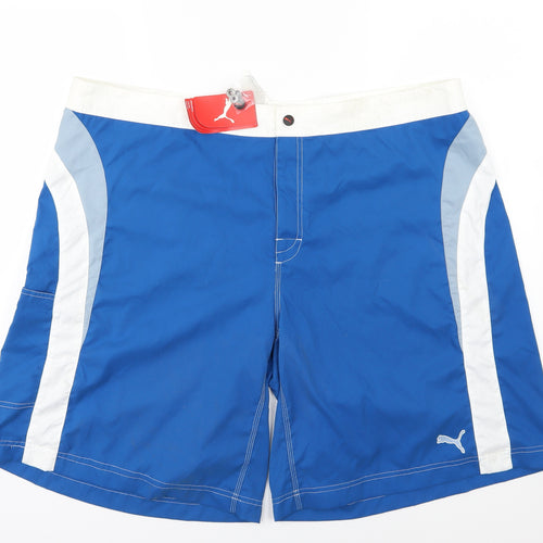 PUMA Mens Blue   Sweat Shorts Size 2XL