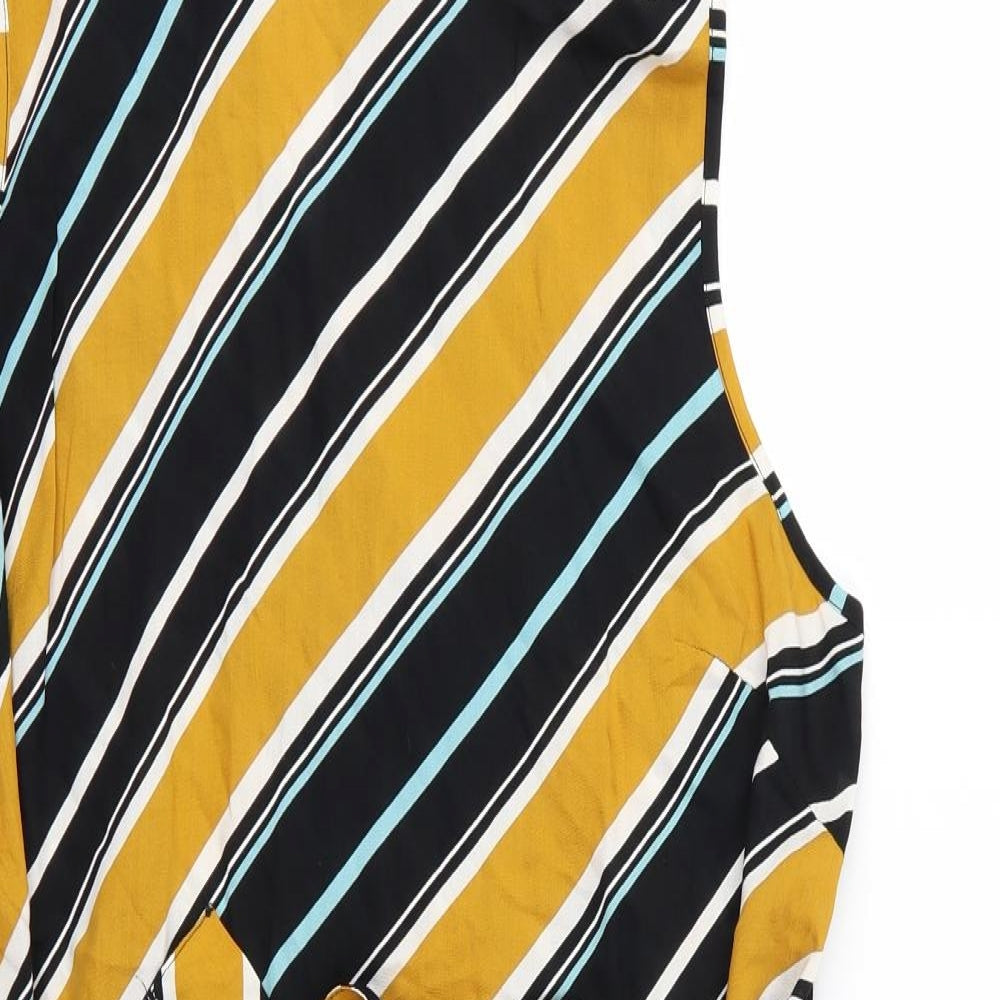 Dorothy Perkins Womens Multicoloured Striped  A-Line  Size 14