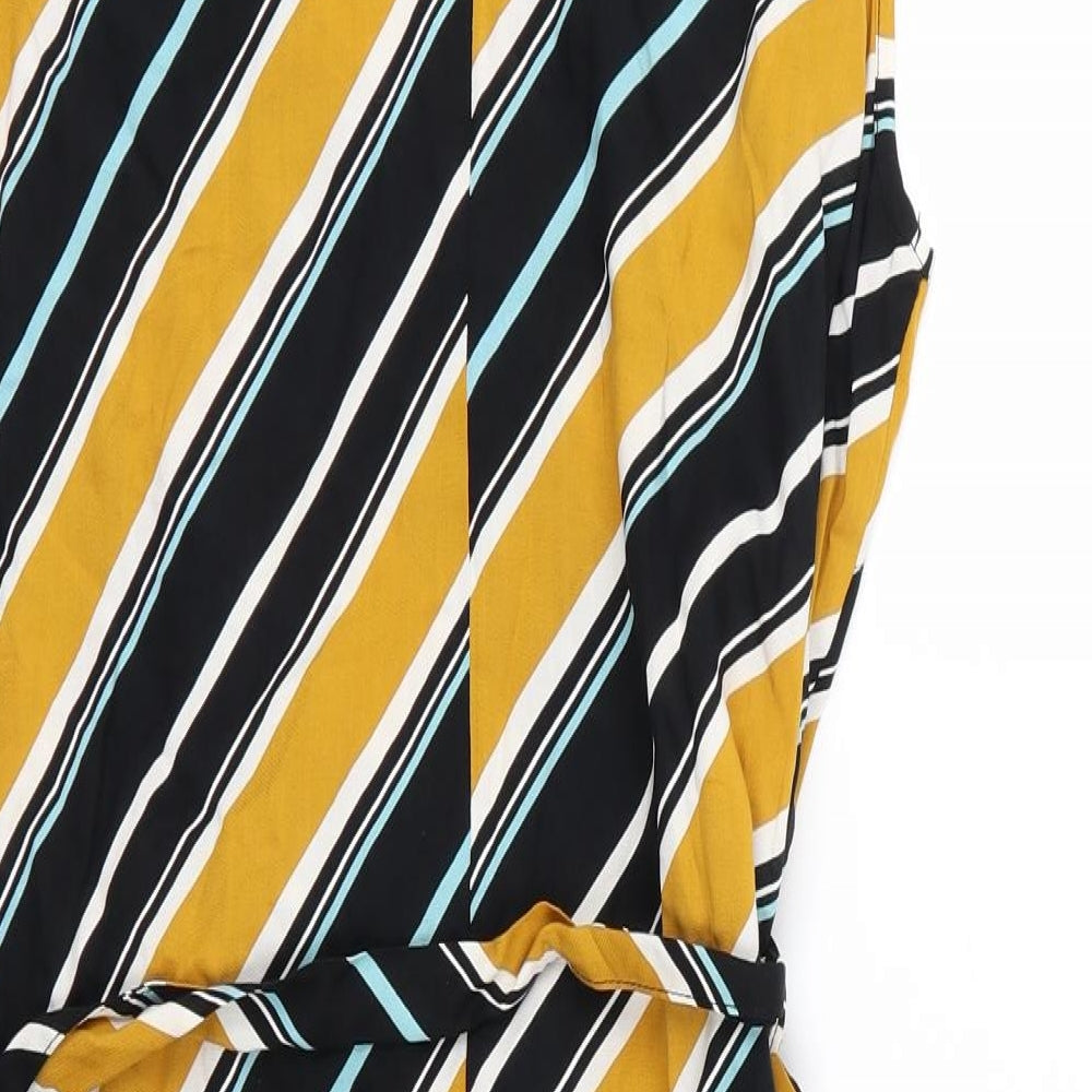 Dorothy Perkins Womens Multicoloured Striped  A-Line  Size 14