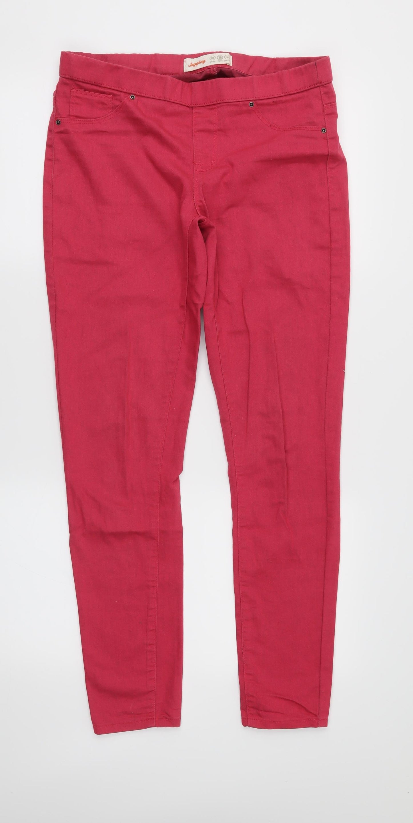 Denim & Co. Womens Pink  Denim Jegging Jeans Size 10 L28 in