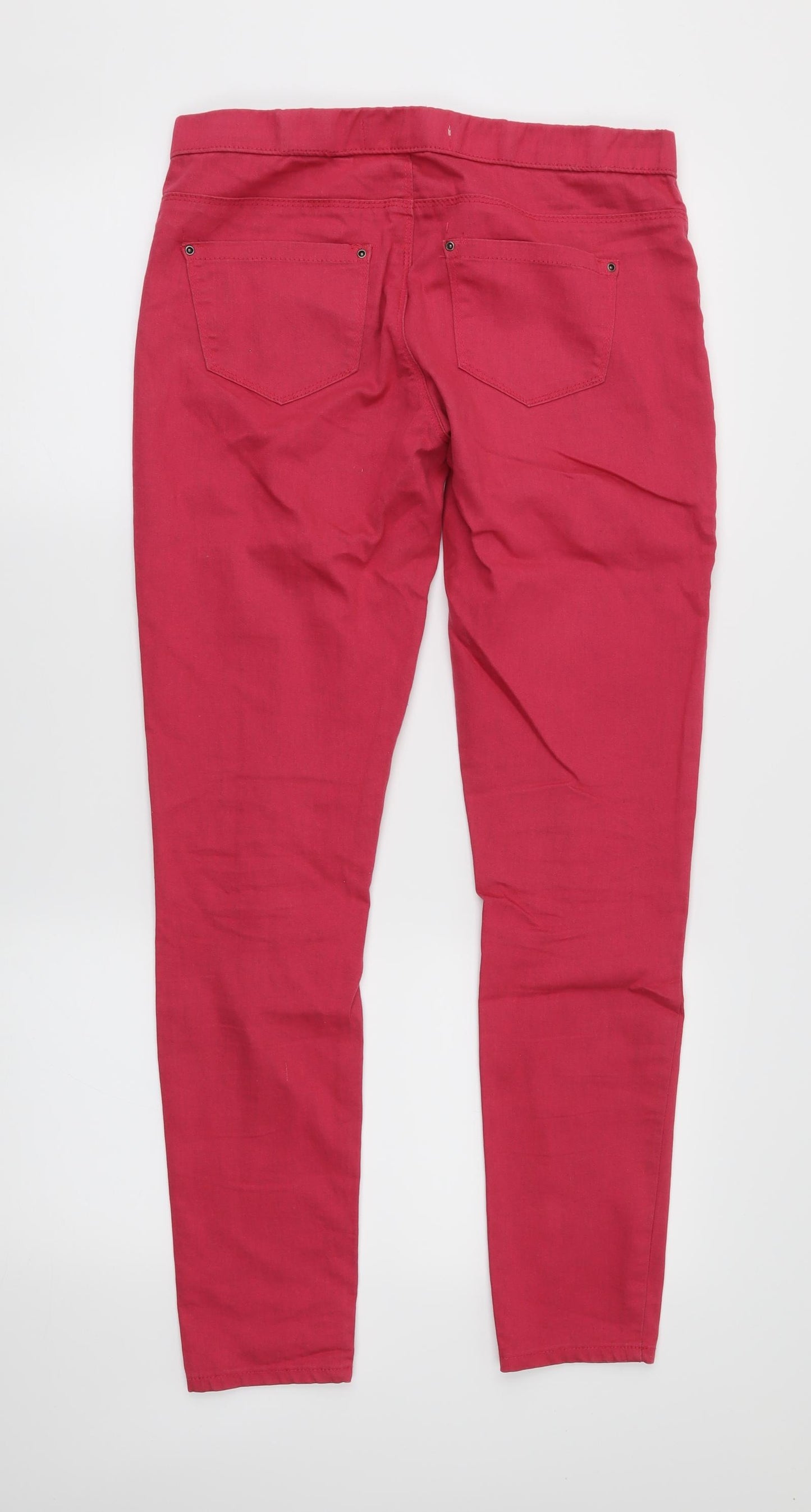 Denim & Co. Womens Pink  Denim Jegging Jeans Size 10 L28 in