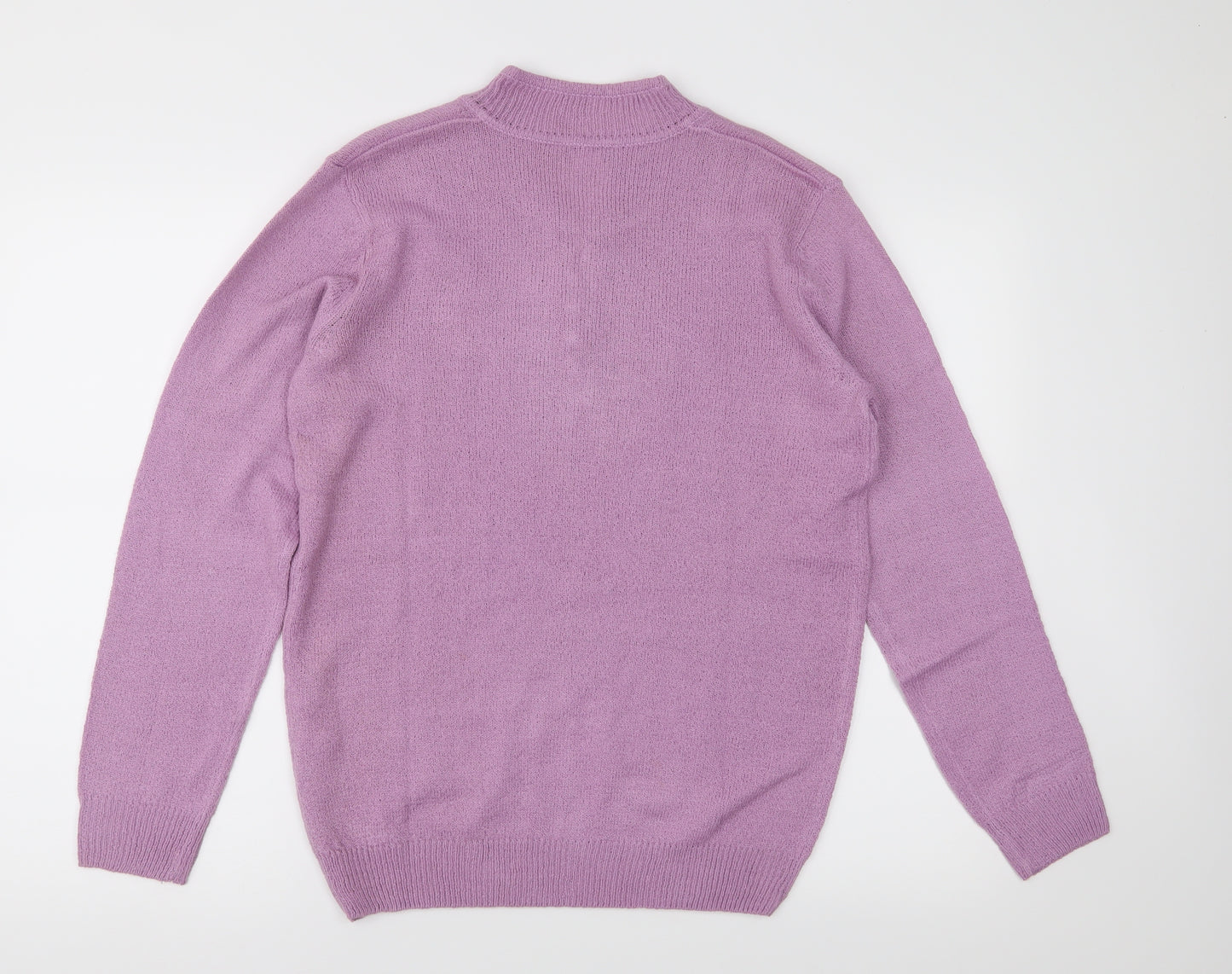 Charmance Womens Purple  Knit Pullover Jumper Size 10