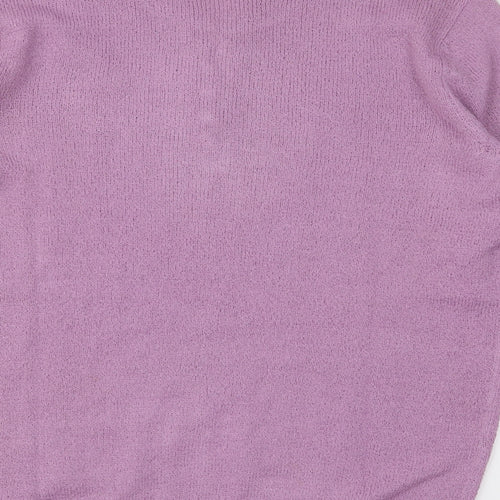 Charmance Womens Purple  Knit Pullover Jumper Size 10