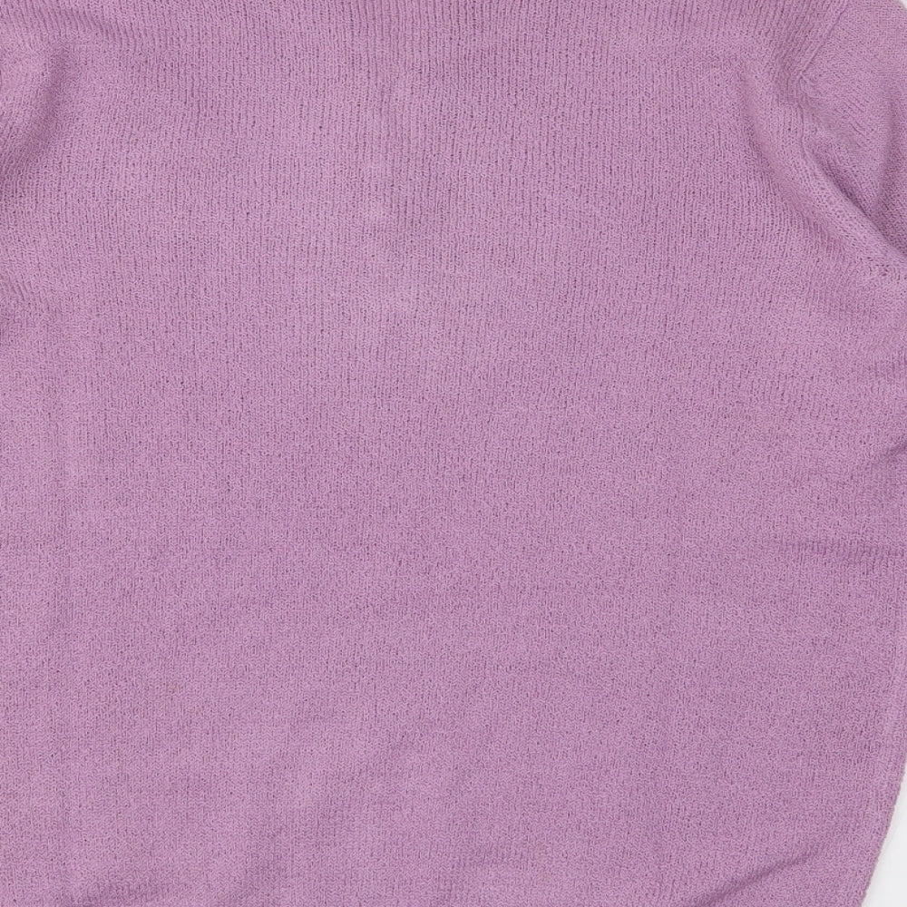 Charmance Womens Purple  Knit Pullover Jumper Size 10