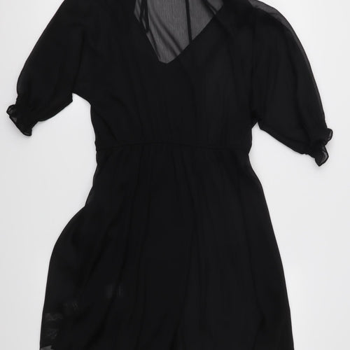 Papaya Womens Black  Chiffon Fit & Flare  Size 12