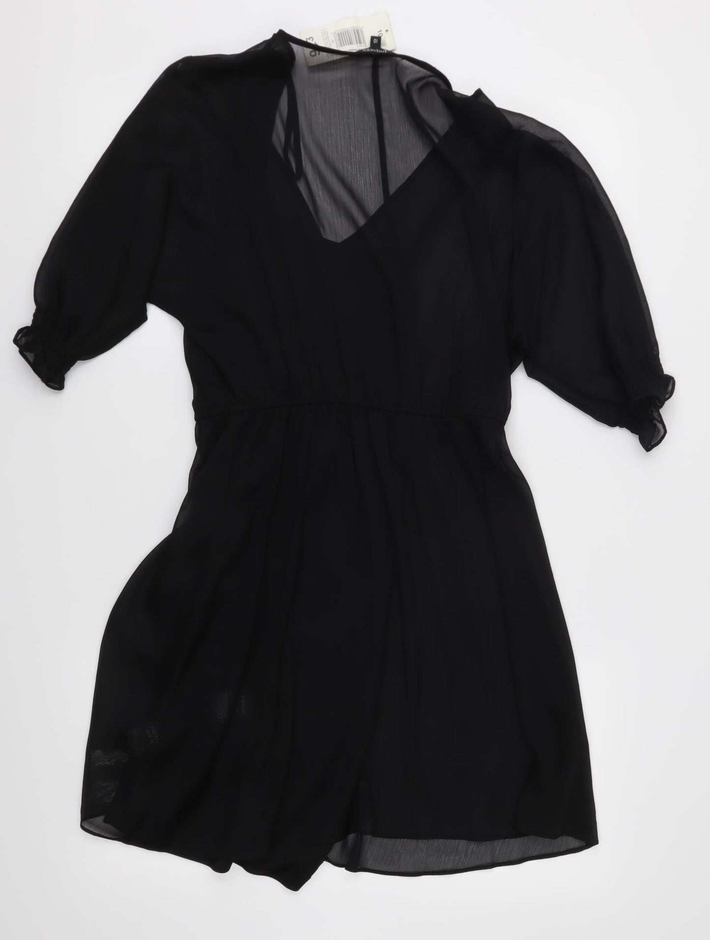 Papaya Womens Black  Chiffon Fit & Flare  Size 12