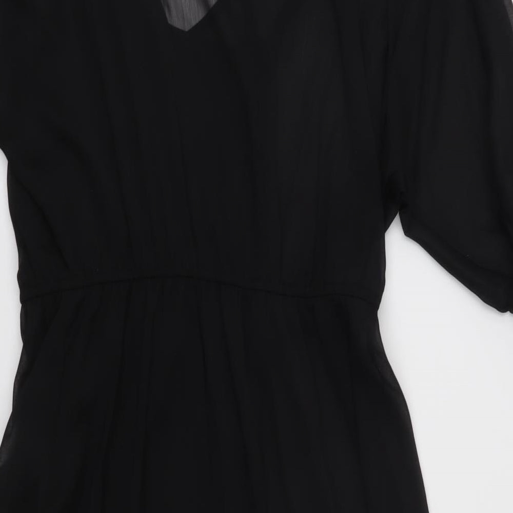 Papaya Womens Black  Chiffon Fit & Flare  Size 12