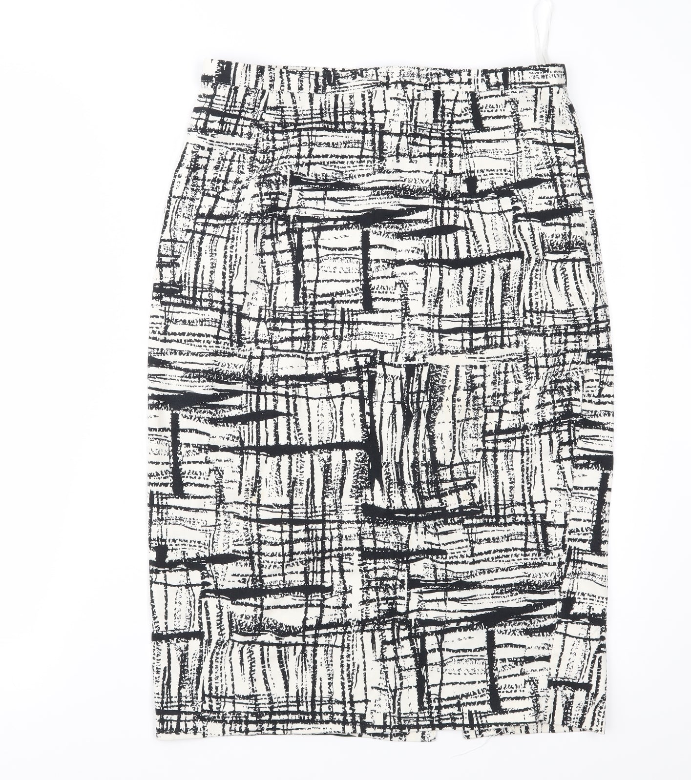 F&F Womens Ivory Geometric  Straight & Pencil Skirt Size 12