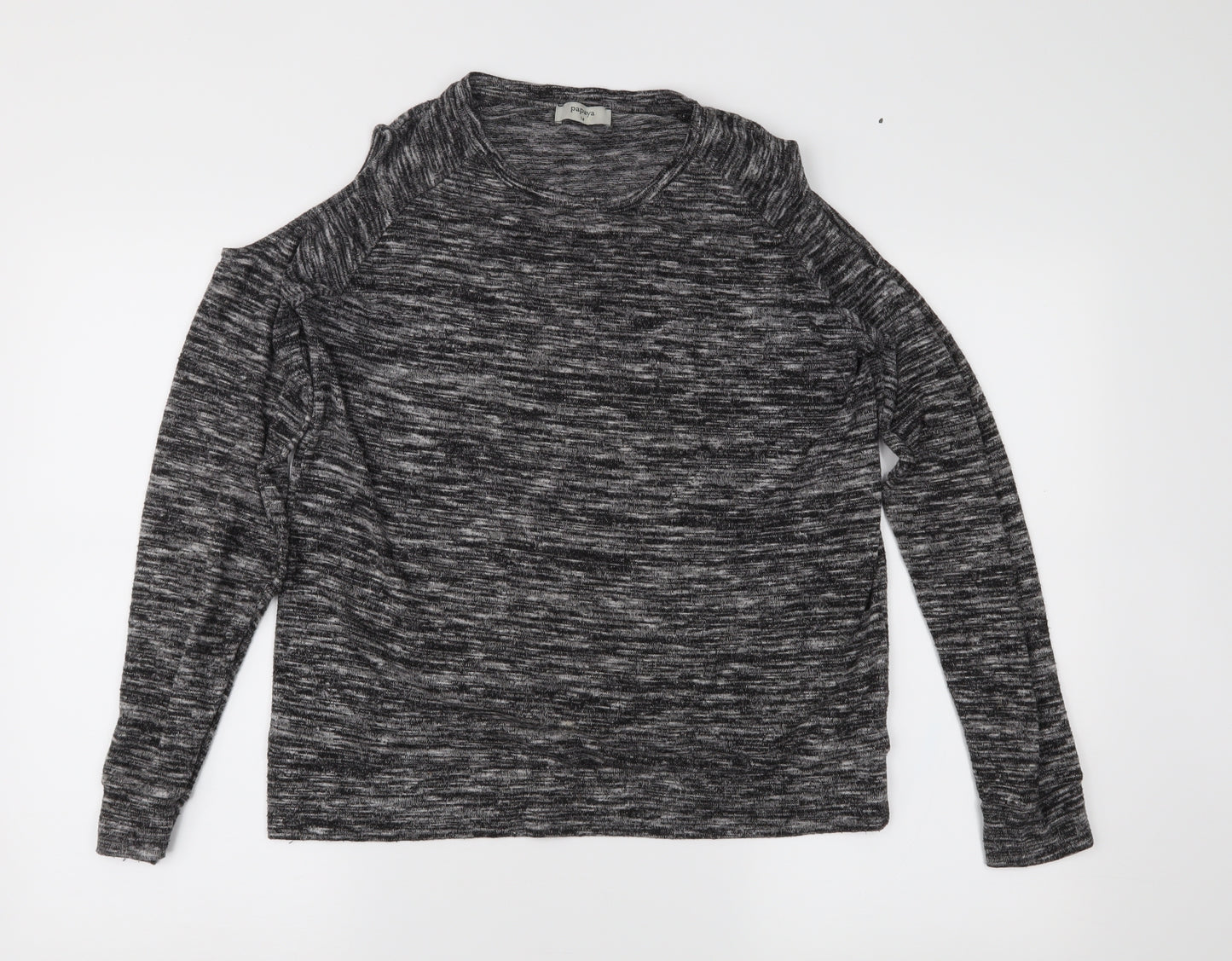 Papaya Womens Grey  Jersey Basic Blouse Size 14
