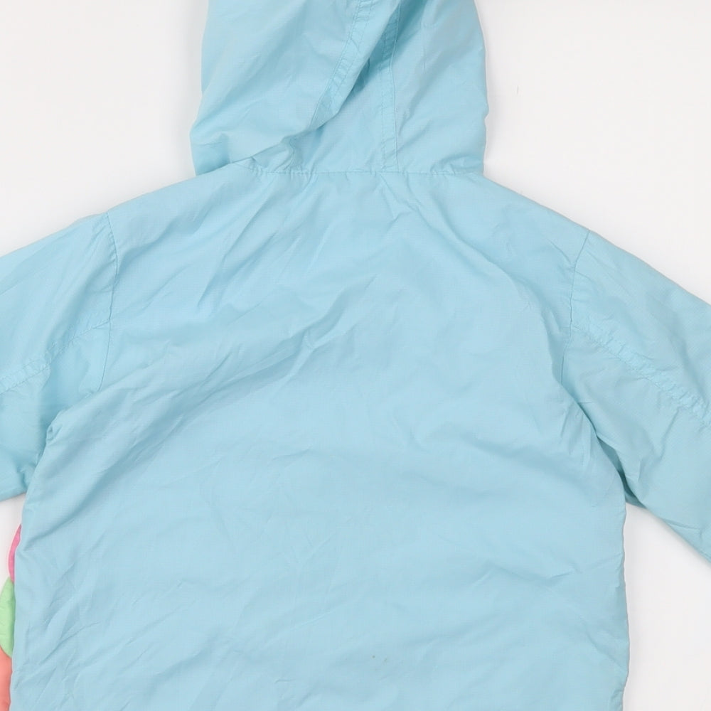NEXT Girls Blue Geometric  Anorak Jacket Size 18-24 Months  - Unicorn