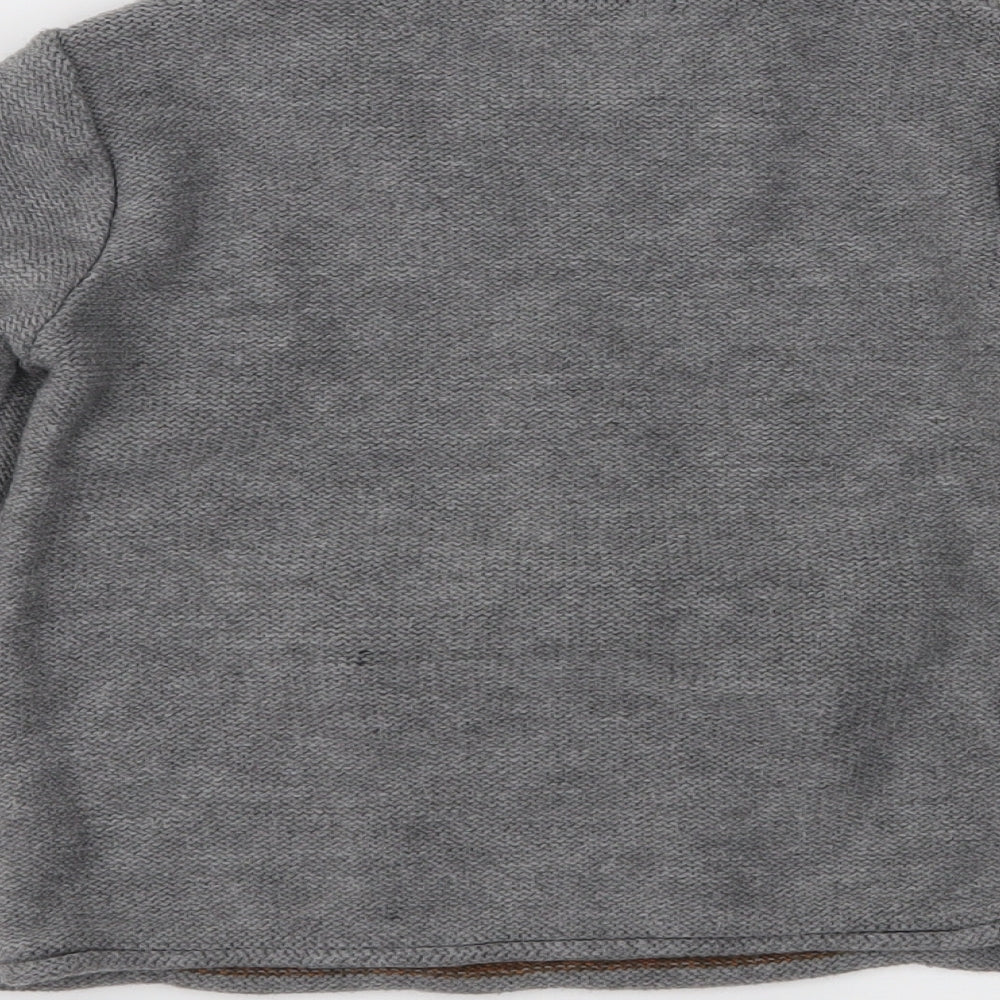 George Boys Grey Fair Isle Knit Pullover Jumper Size 4-5 Years  - Bear