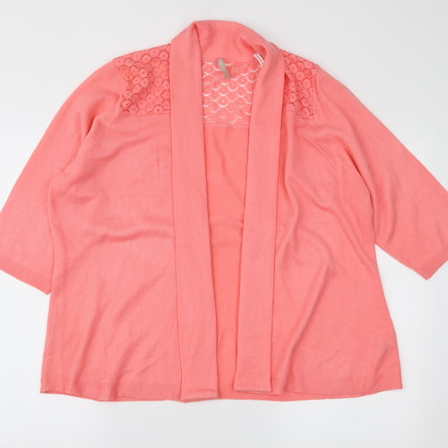 Anthology Womens Pink  Knit Cardigan Jumper Size 14