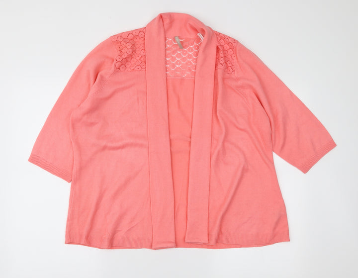 Anthology Womens Pink Knit Cardigan Jumper Size 14