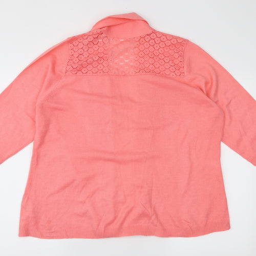 Anthology Womens Pink  Knit Cardigan Jumper Size 14